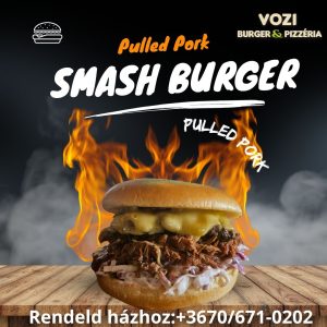 Smash Pulled Pork hamburger